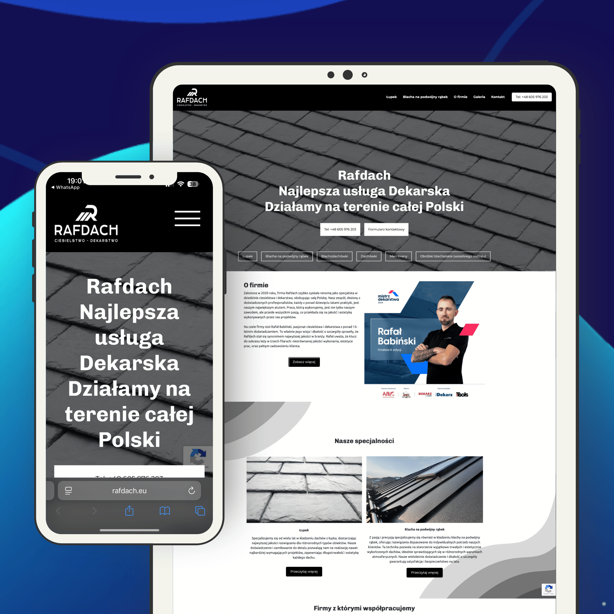 Strona dla firmy dekarskiej RafDach